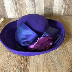 Vintage Whittall & Shon Purple Derby Hat